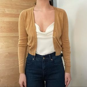 Asos marigold Ribbon Trim Cropped Cardigan